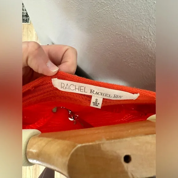 Rachel Rachel Roy Orange Sheer Top - Picture 3 of 5